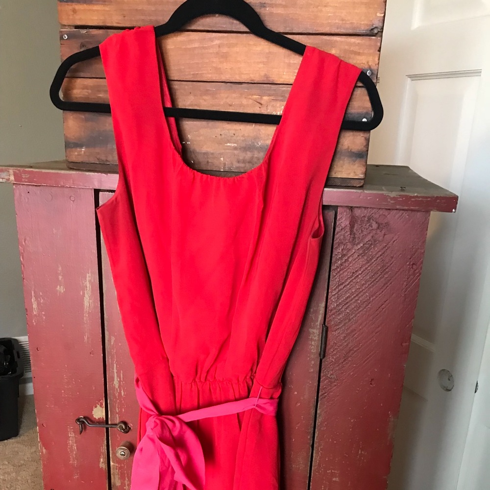 Red above knee Express dress size medium